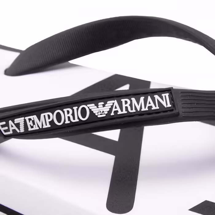 Slapi EA7 EMPORIO ARMANI SHOES BEACHWEAR Alb-negru 36 - 7