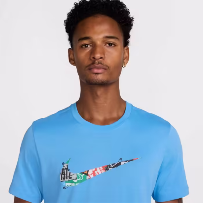 Tricou Nike M NK DF TEE RUN ENERGY Albastru deschis XXL - 5