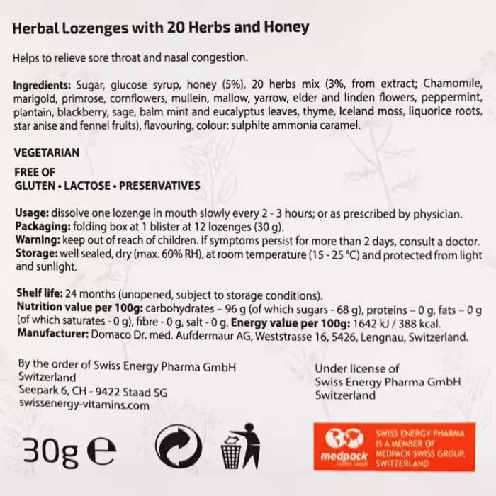 Vitamine Swiss Energy Swiss Energy 20 plante MIEREdeALBINI drajeuri N12 - 3