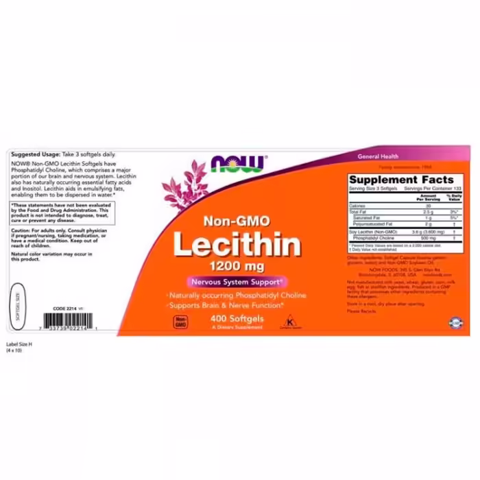 Vitamine Now Foods Lecithin 1200 mg - 2