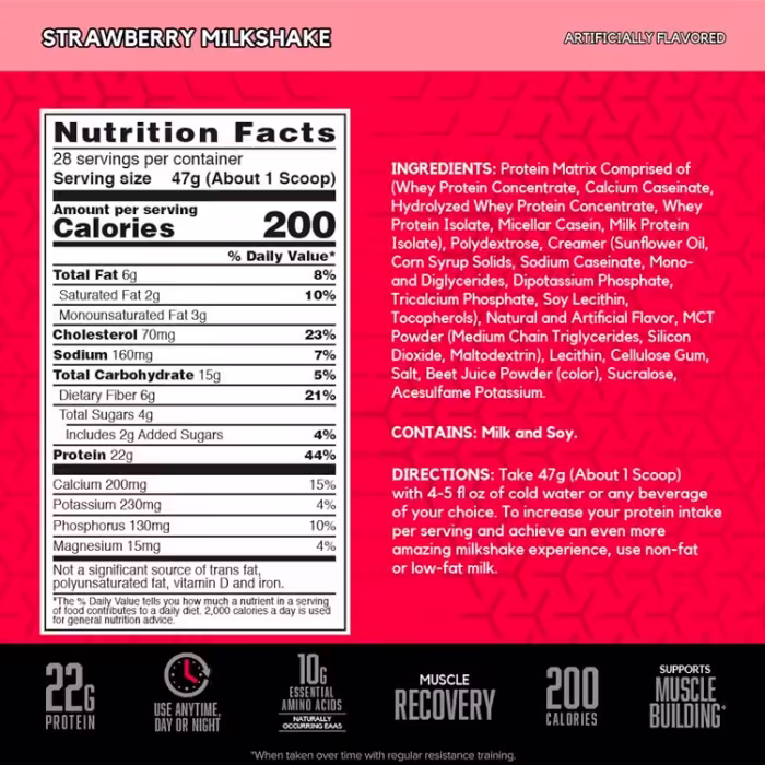 Сывороточный протеин BSN SYNTHA-6 Ultra Premium Protein Matrix, Strawberry Milkshake 2.91lb - 2