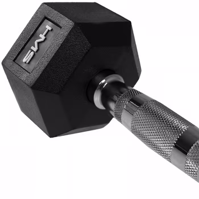 Гантель 12 кг HMS HEX PRO Dumbbell Черный/Серебристый 12 kg - 3