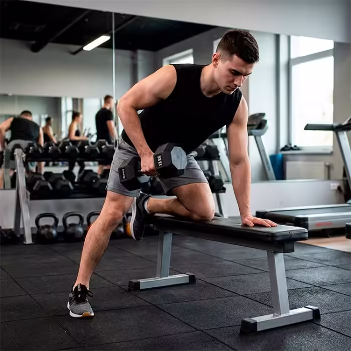 Гантель 12 кг HMS HEX PRO Dumbbell Черный/Серебристый 12 kg - 6