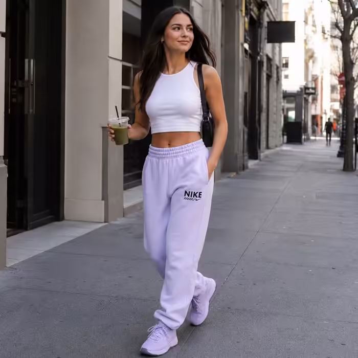 Pantaloni Nike W NSW FLC PANT GLS Mov L - 7