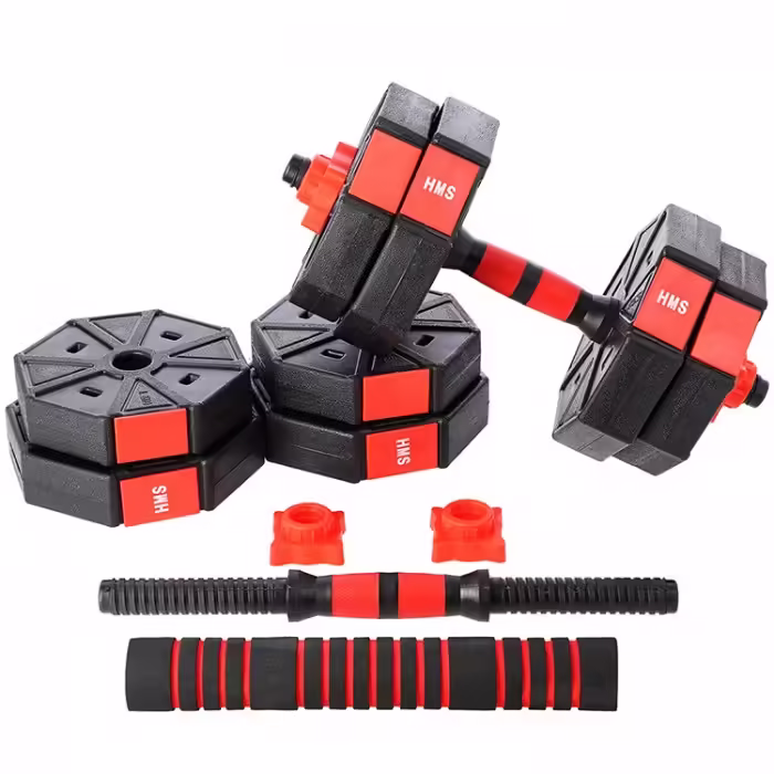 Гантель наборная 15 кг HMS Barbell and Dumbbells Composite Черный/Красный 15 kg