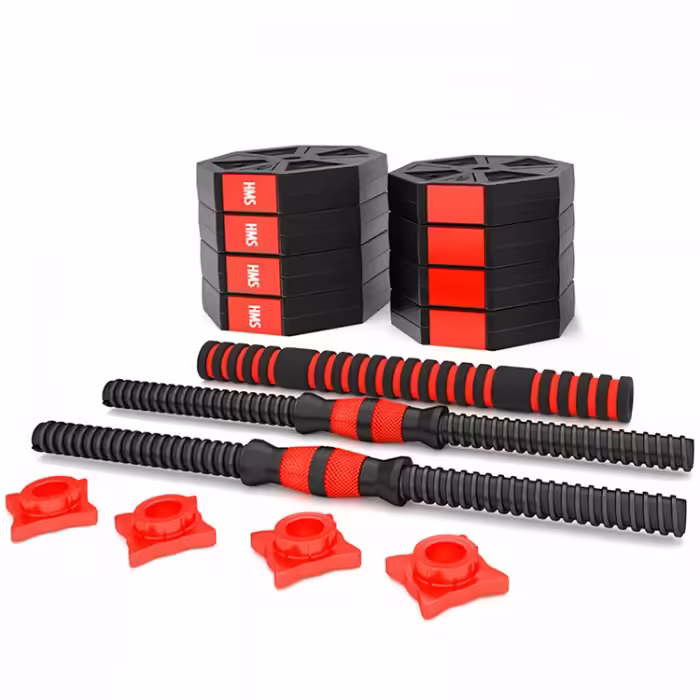 Гантель наборная 15 кг HMS Barbell and Dumbbells Composite Черный/Красный 15 kg - 2