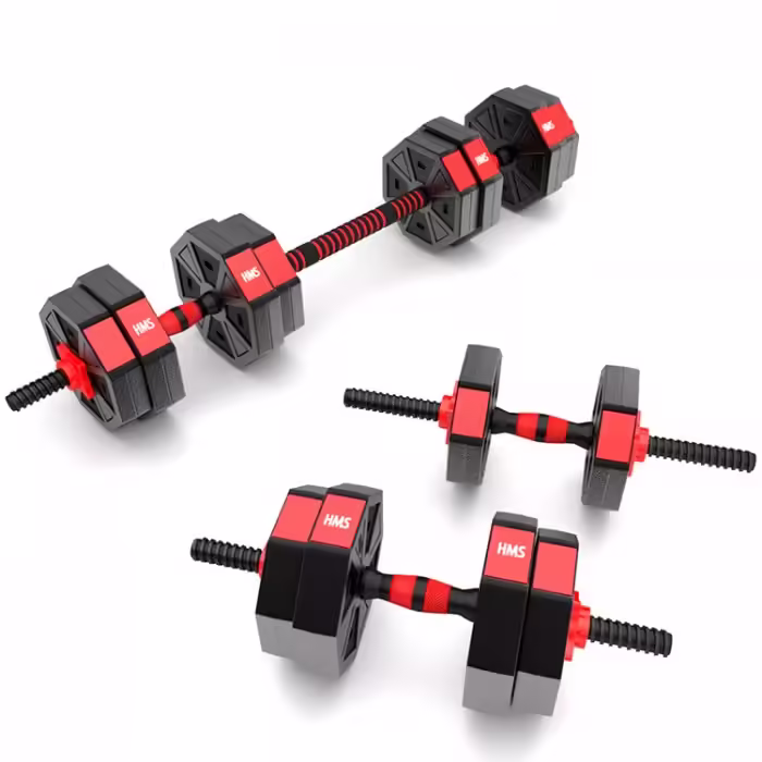 Гантель наборная 15 кг HMS Barbell and Dumbbells Composite Черный/Красный 15 kg - 3