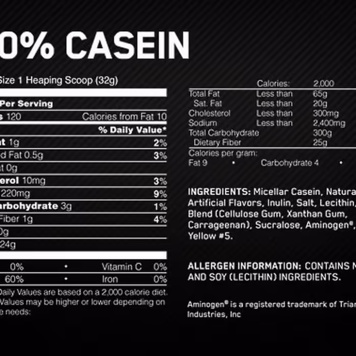 Казеин Optimum Nutrition ON 100% CASEIN GS VAN 1.81LB - 2