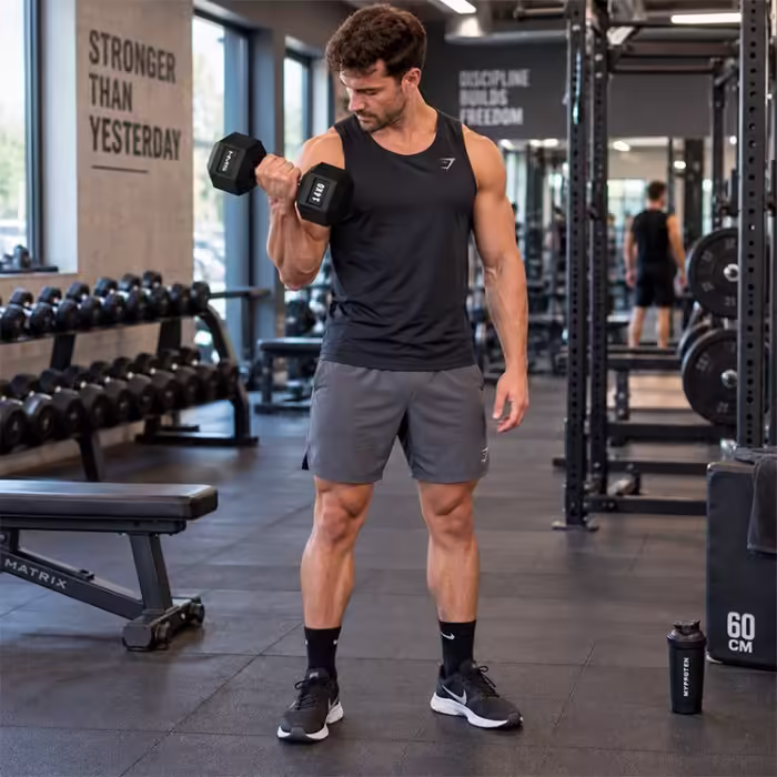Гантель 14 кг HMS HEX PRO Dumbbell Черный/Серебристый 14 kg - 6