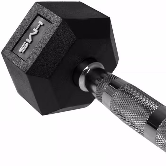 Гантель 16 кг HMS HEX PRO Dumbbell Черный/Серебристый 16 kg - 3