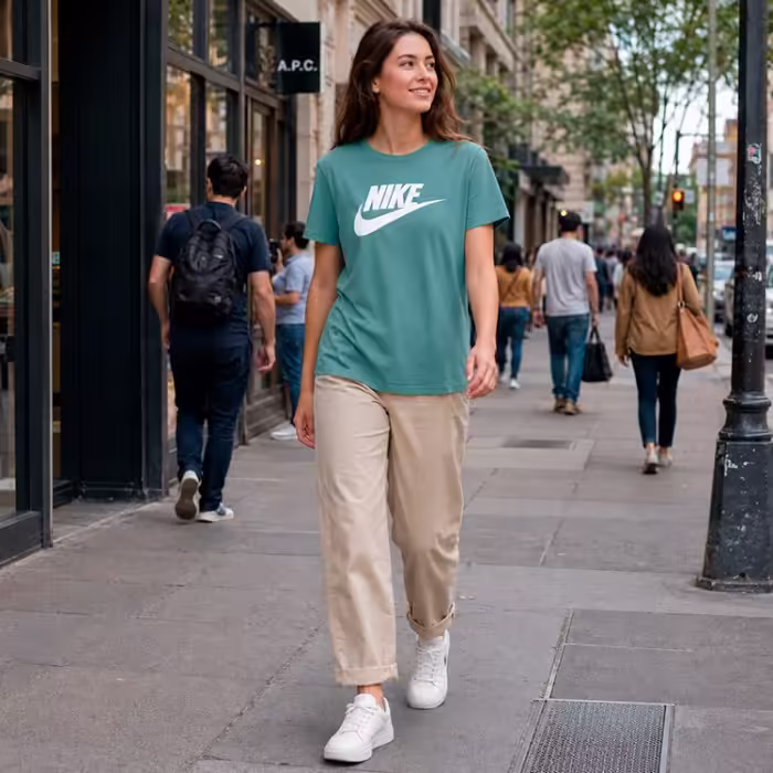 Футболка Nike W NSW TEE ESSNTL ICN FTRA Зеленый M - 8