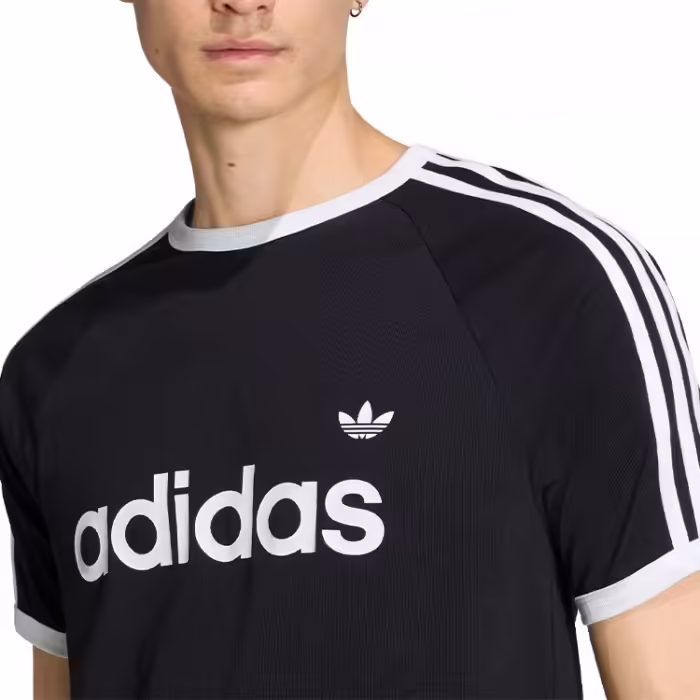 Футболка Adidas 3-STRIPES SLIM RINGER Черный S - 4