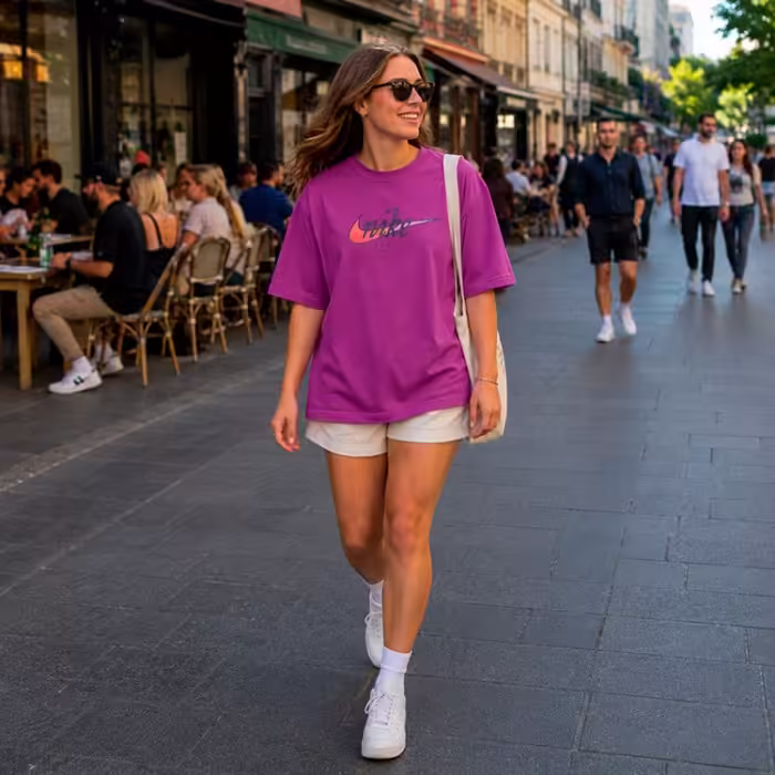 Tricou Nike W NK DF SLAM SS TEE Violet S - 7