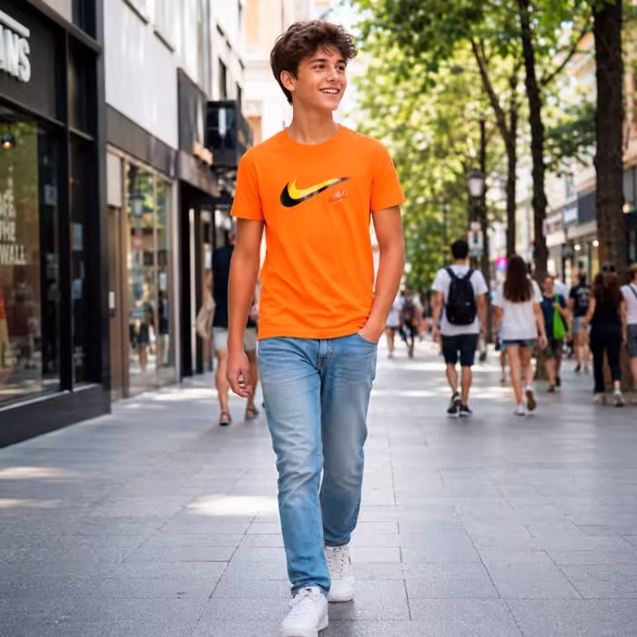 Футболка Nike B NSW SI SS TEE Оранжевый XL - 7