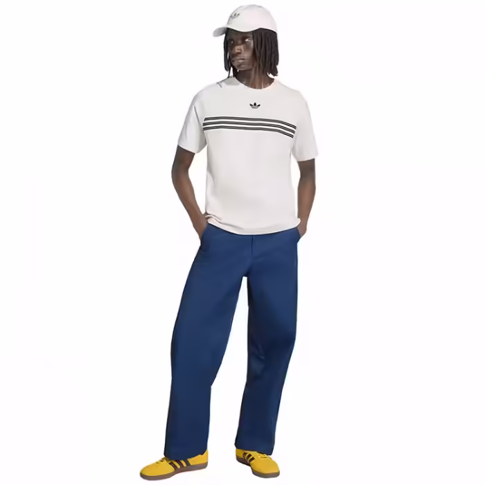 Tricou Adidas CHEST STRIPES Alb S - 3