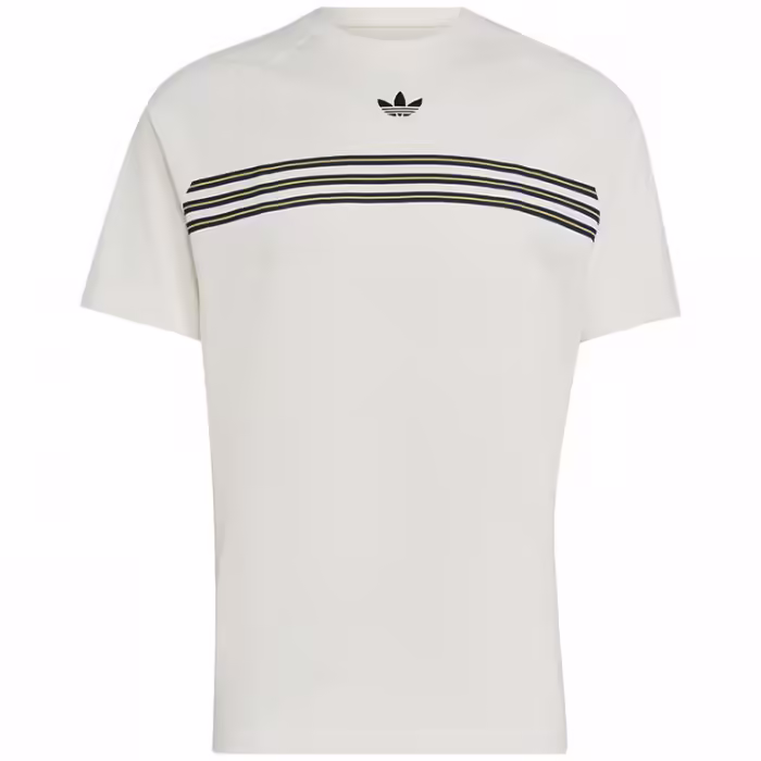 Tricou Adidas CHEST STRIPES Alb S - 6
