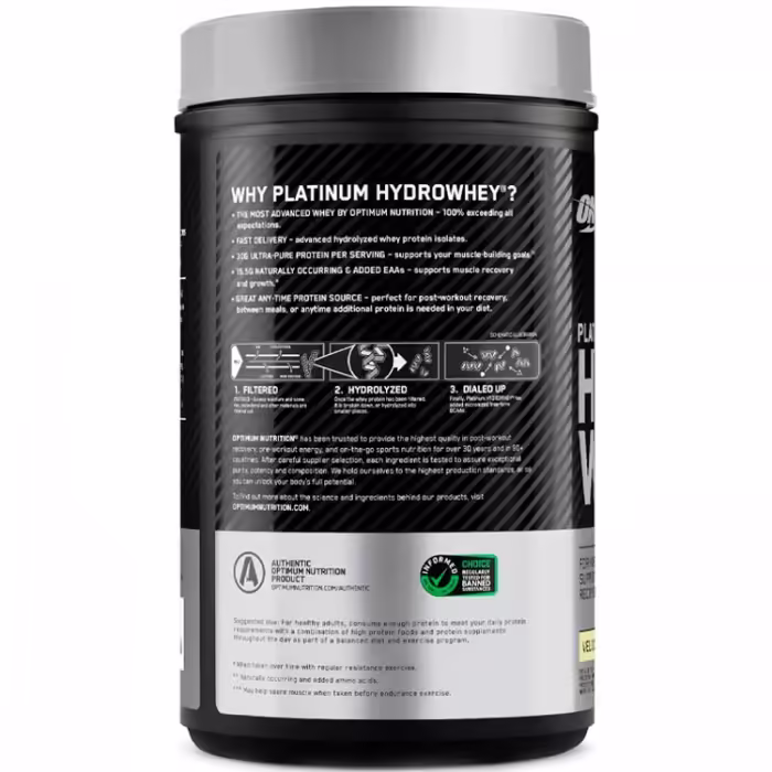 Hidrolizat proteic Optimum Nutrition Platinum Hydro Whey Chocolate 1.80lb - 3