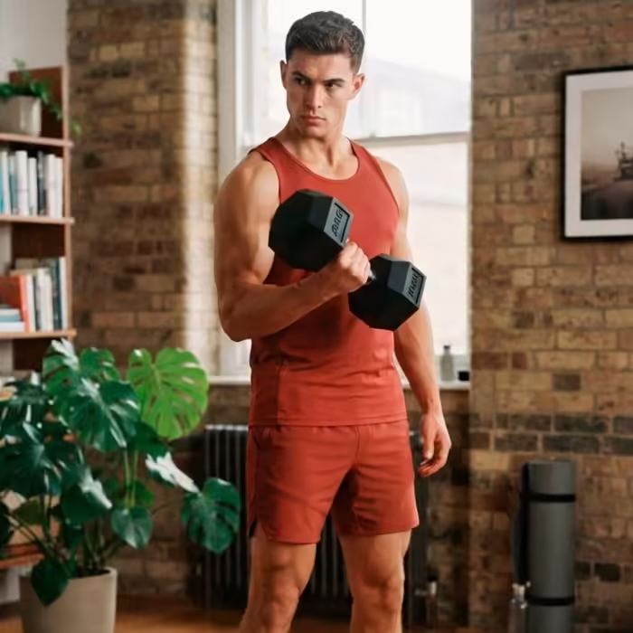 Гантель 20 кг YORK Premium PVC Hex Dumbbell Черный/Хром 20 kg - 2
