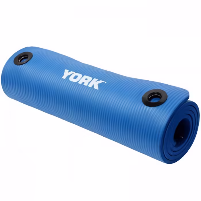 Коврик для йоги YORK NBR Yoga Mat with two grommets Синий 183x61x1 cm