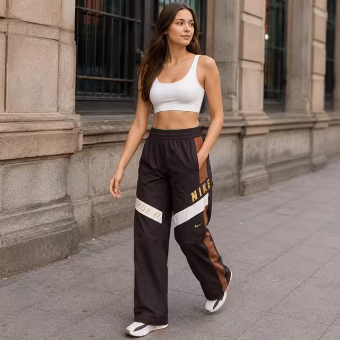 Брюки Nike W NSW WVN OS PANT HR SW Коричневый M - 2