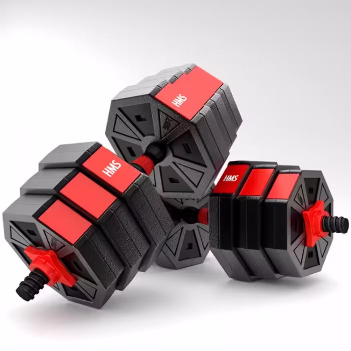 Гантель наборная 20 кг HMS Barbell and Dumbbells Composite Черный/Красный 20 kg - 5