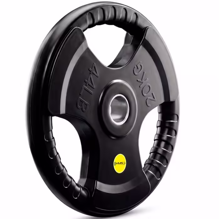 Disc 20 kg HMS Solid Rubber Bumper Plate Negru 20 kg - 2