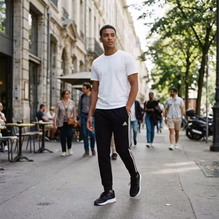 Брюки Adidas ESSENTIALS 3-STRIPES FLEECE Черный M - 7
