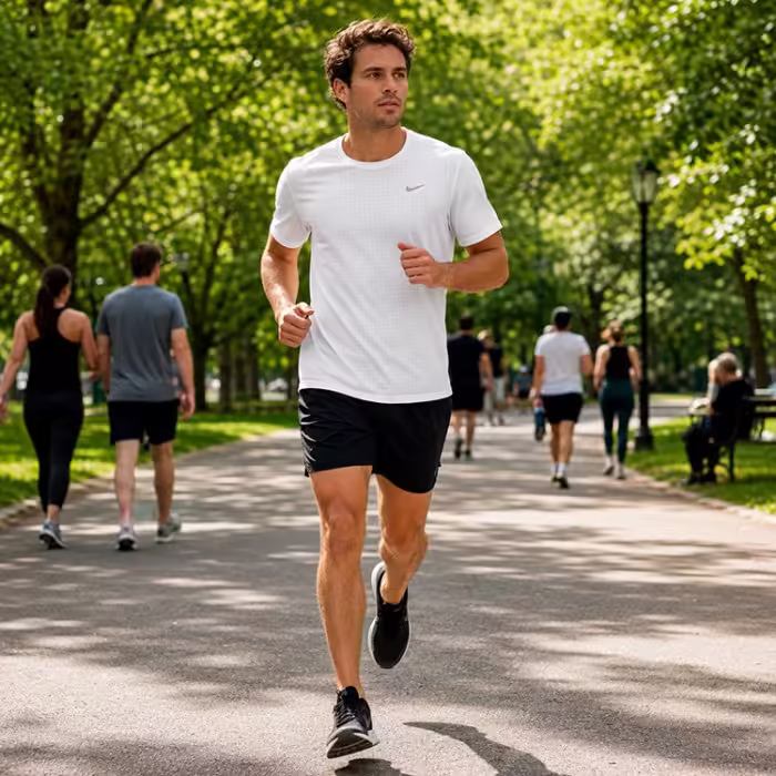 Футболка Nike M NK DF BREATHE MILER SS TOP Белый XXL - 7