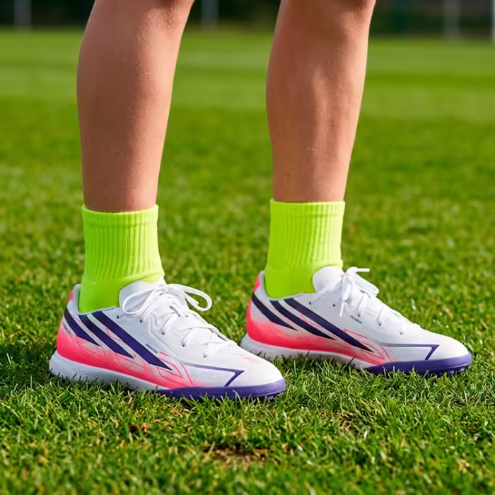 Ghete pentru fotbal Adidas F50 HYPERFAST LEAGUE TF Alb 36 - 9