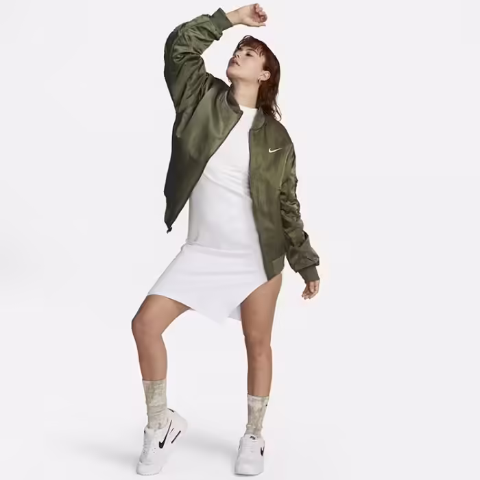 Куртка Nike W NSW VRSTY BMBR JKT Хаки XS - 7