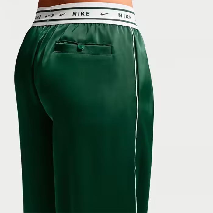Брюки Nike W Sportswear Loose Mid-Rise Satin Trousers Зеленый XXL - 6