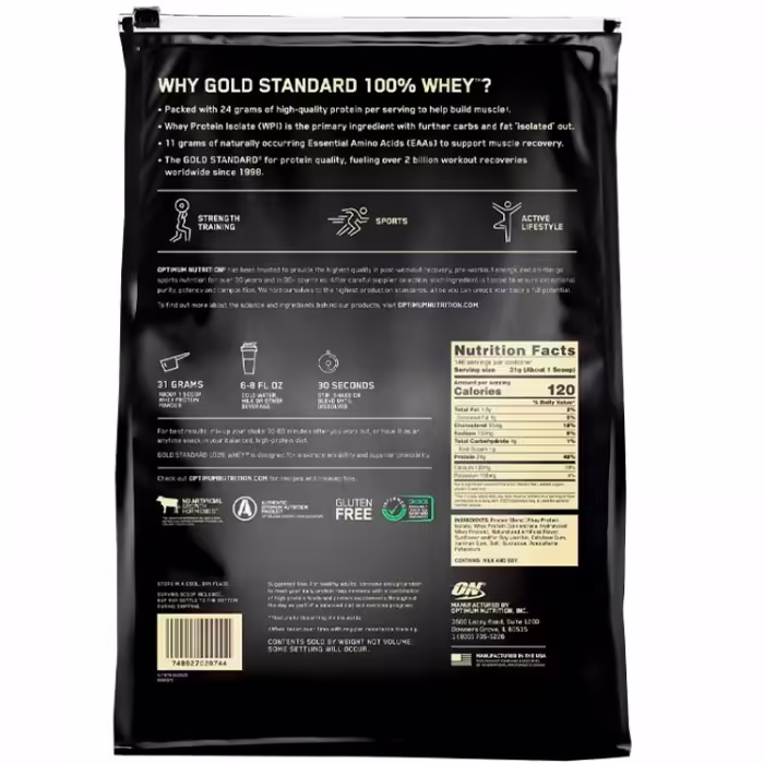 Proteine din zer Optimum Nutrition Gold Standard 100% WHEY Vanilla Ice Cream 10lb - 3