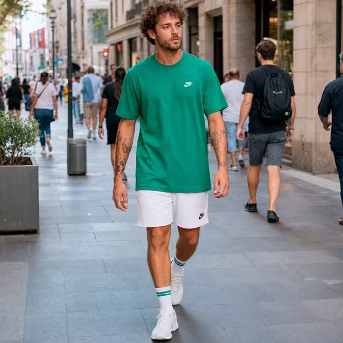 Футболка Nike M NSW CLUB TEE Зеленый S - 8