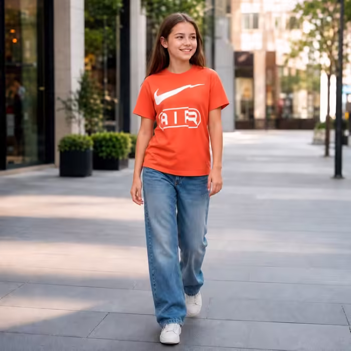 Футболка Nike TG NSW TEE BOY AIR Оранжевый XL - 7