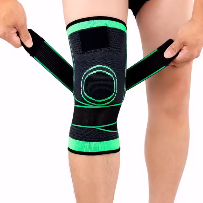 Suport pentru genunchi cu bretele TM Ready Set Go Negru-verde - 2