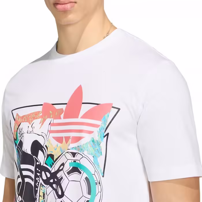 Футболка Adidas ARCHIVE ANIME FOOTBALL GRAPHIC Белый S - 4