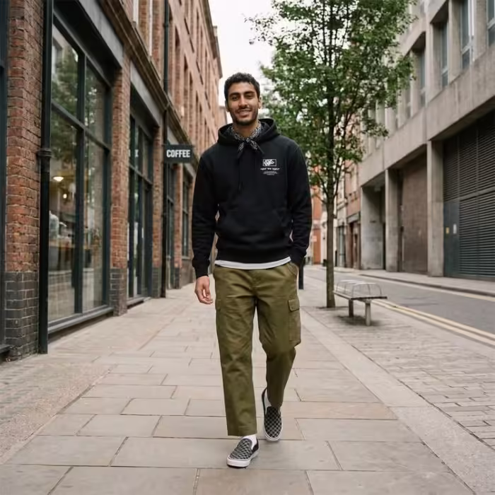 Hanorac Vans Stacked Hi Hoodie Negru M - 7