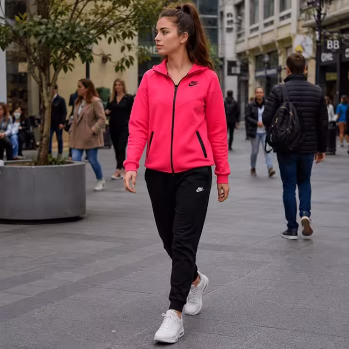 Толстовка Nike W NSW TCH FLC WR FZ HDY Розовый S - 2