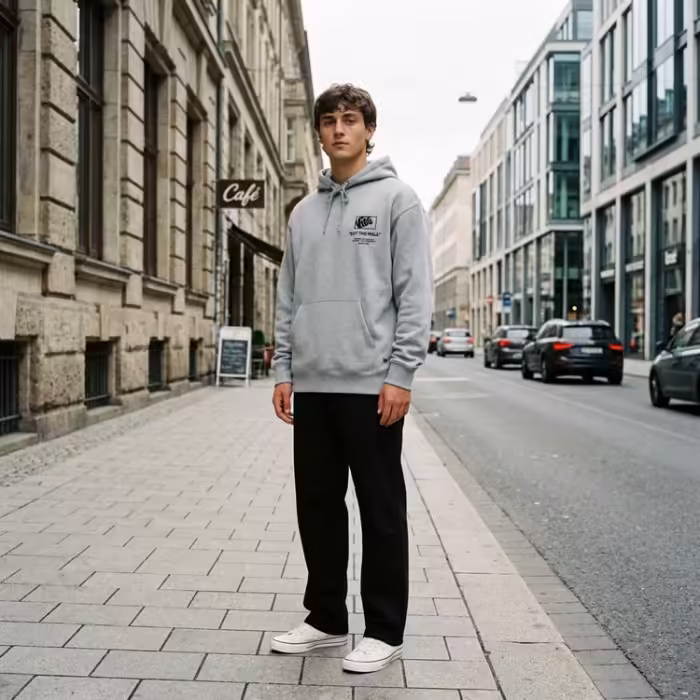 Hanorac Vans Stacked Hi Hoodie Gri M - 7
