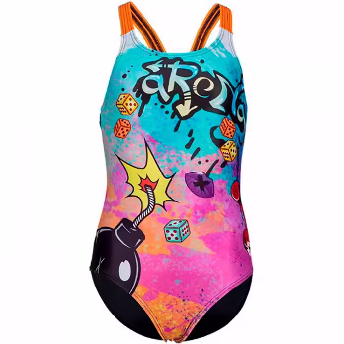 Costum p/u inot Arena GIRLS SWIMSUIT V BACK PLACEME