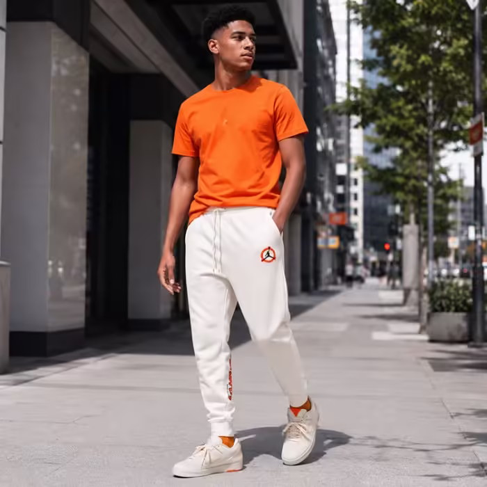 Брюки Nike M J FLT MVP HBR FLC PANT 2 Бежевый M - 8