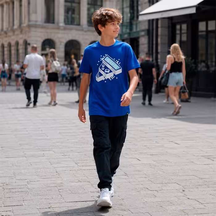 Футболка Adidas J GAME T Синий 116 - 7