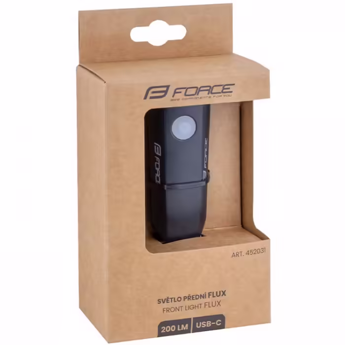 Фонарь передний Force FLUX 200 Lm, USB - 4