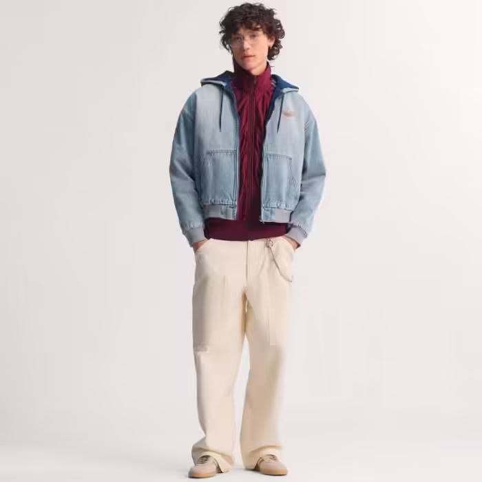 Толстовка Adidas DENIM PADDED JACKET - 4