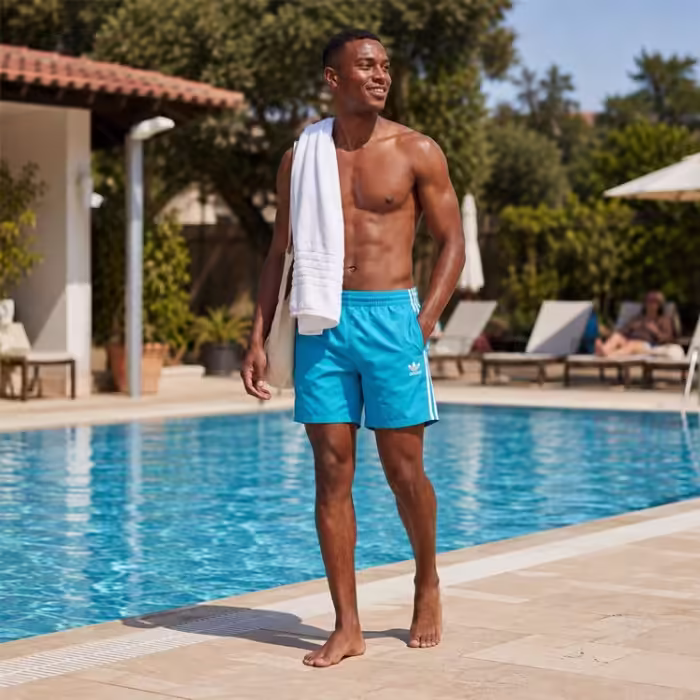 Sorti p/u inot Adidas TRACE SHORT Albastru deschis S - 7