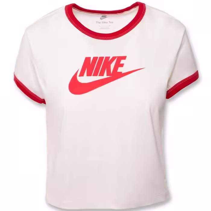 Tricou Nike W NSW SS RINGER TEE VNTG RUN Alb-rosu S - 6
