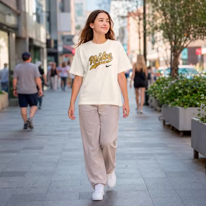 Tricou Nike G NSW TREND BF TEE Alb L - 7