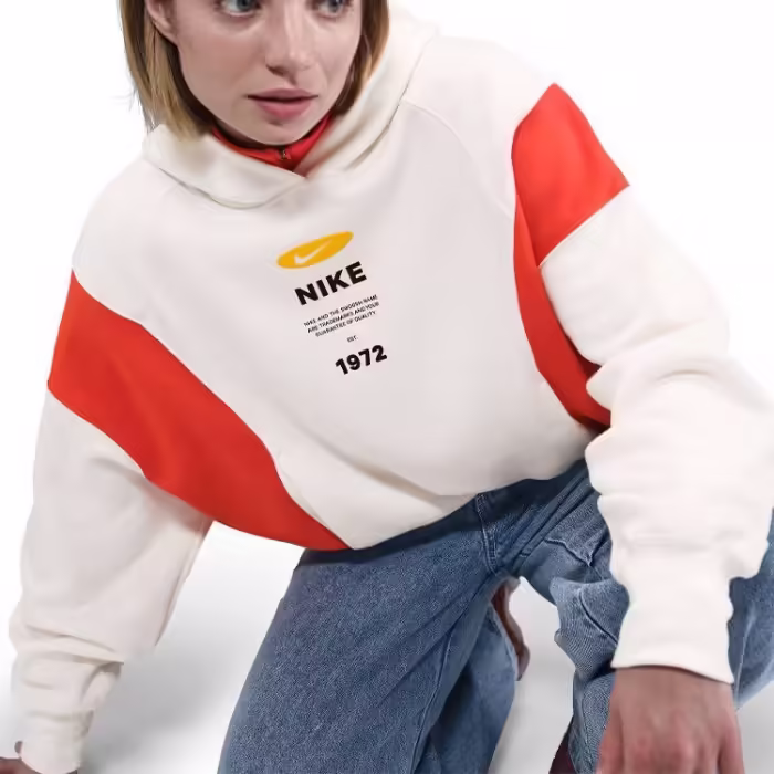 Толстовка Nike W NSW PHNX FLC REMIX OOS HDY Бежевый S - 7