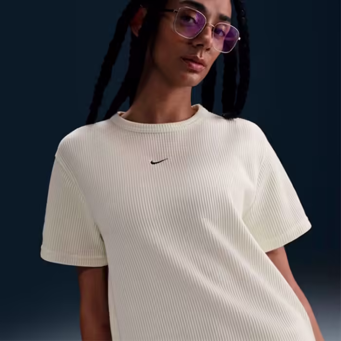 Tricou Nike W NSW NK CHLL WFL SS TOP Bej L - 6