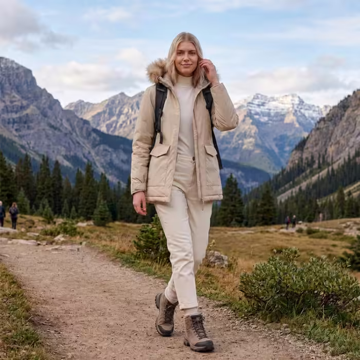 Куртка Adidas W HO FUR PA Бежевый  2XS - 7